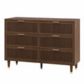 Cassettiera in Legno con 6 Cassetti Marrone