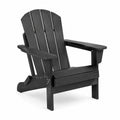 Sedia Adirondack in composito nero per esterni 88x75x90 cm