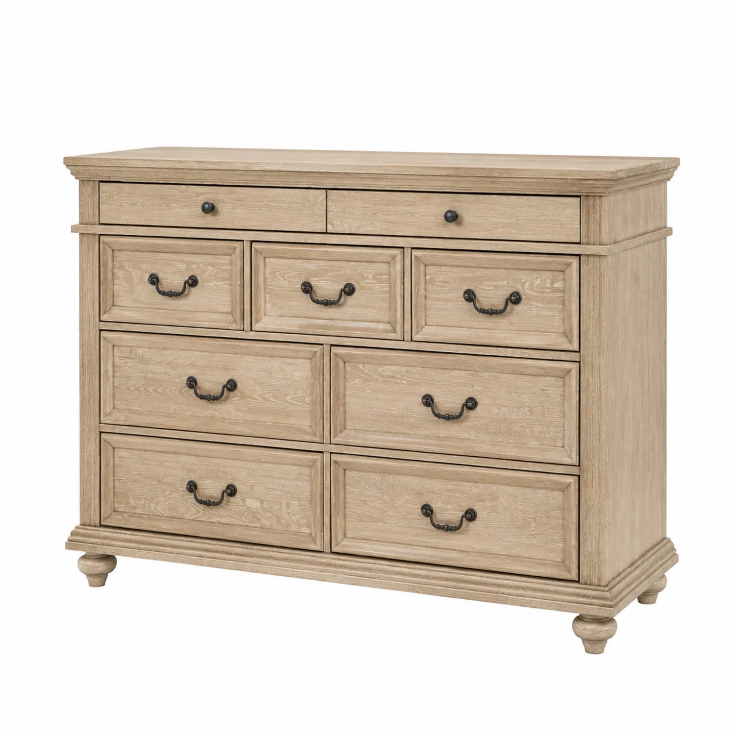 Cassettiera in Legno di Rovere con 8 Cassetti